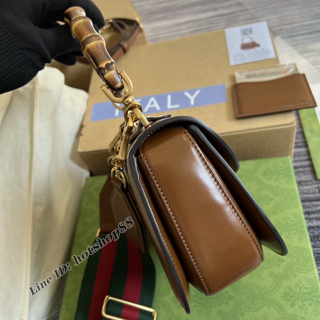 Gucci專櫃2022新款《Aria-時尚詠歎調》系列女包 古馳原廠皮竹節包小號手提女包675797 gqy4119